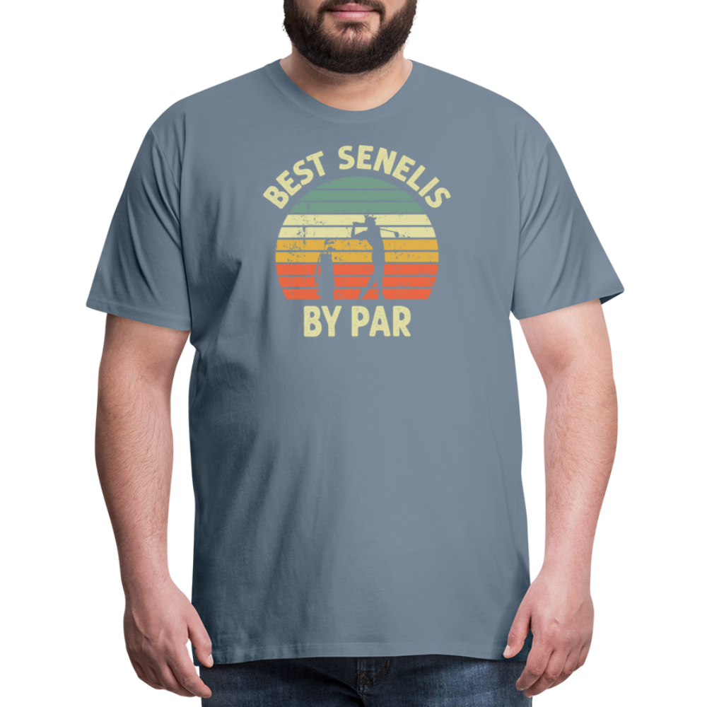 Best Senelis By Par Men's Premium T-Shirt - steel blue