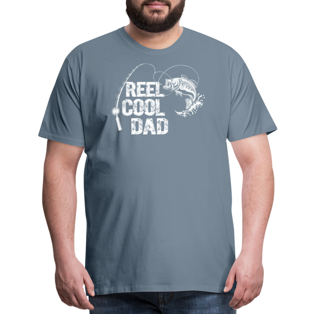 Reel Cool Dad Men's Premium T-Shirt - steel blue
