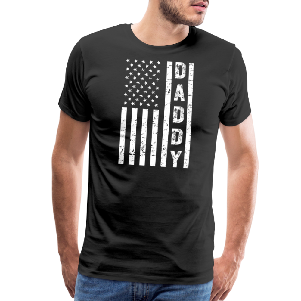 Daddy American Flag Men's Premium T-Shirt - black