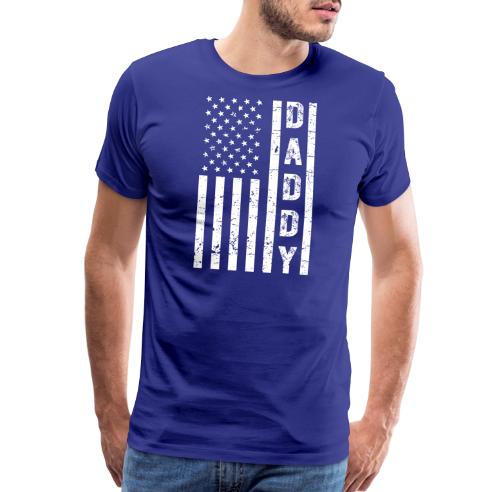 Daddy American Flag Men's Premium T-Shirt - royal blue