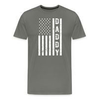 Daddy American Flag Men's Premium T-Shirt - asphalt gray