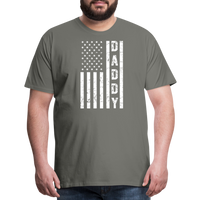 Daddy American Flag Men's Premium T-Shirt - asphalt gray