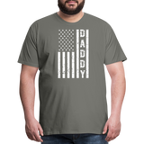 Daddy American Flag Men's Premium T-Shirt - asphalt gray