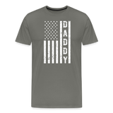 Daddy American Flag Men's Premium T-Shirt - asphalt gray