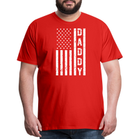 Daddy American Flag Men's Premium T-Shirt - red