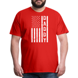 Daddy American Flag Men's Premium T-Shirt - red