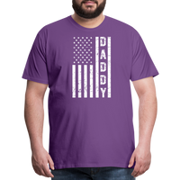 Daddy American Flag Men's Premium T-Shirt - purple