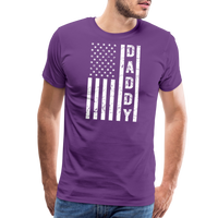 Daddy American Flag Men's Premium T-Shirt - purple