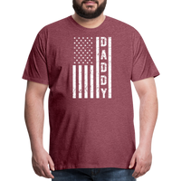 Daddy American Flag Men's Premium T-Shirt - heather burgundy