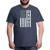 Daddy American Flag Men's Premium T-Shirt - heather blue