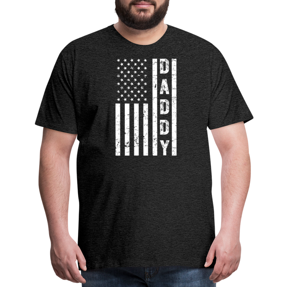Daddy American Flag Men's Premium T-Shirt - charcoal grey