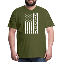 Daddy American Flag Men's Premium T-Shirt - olive green