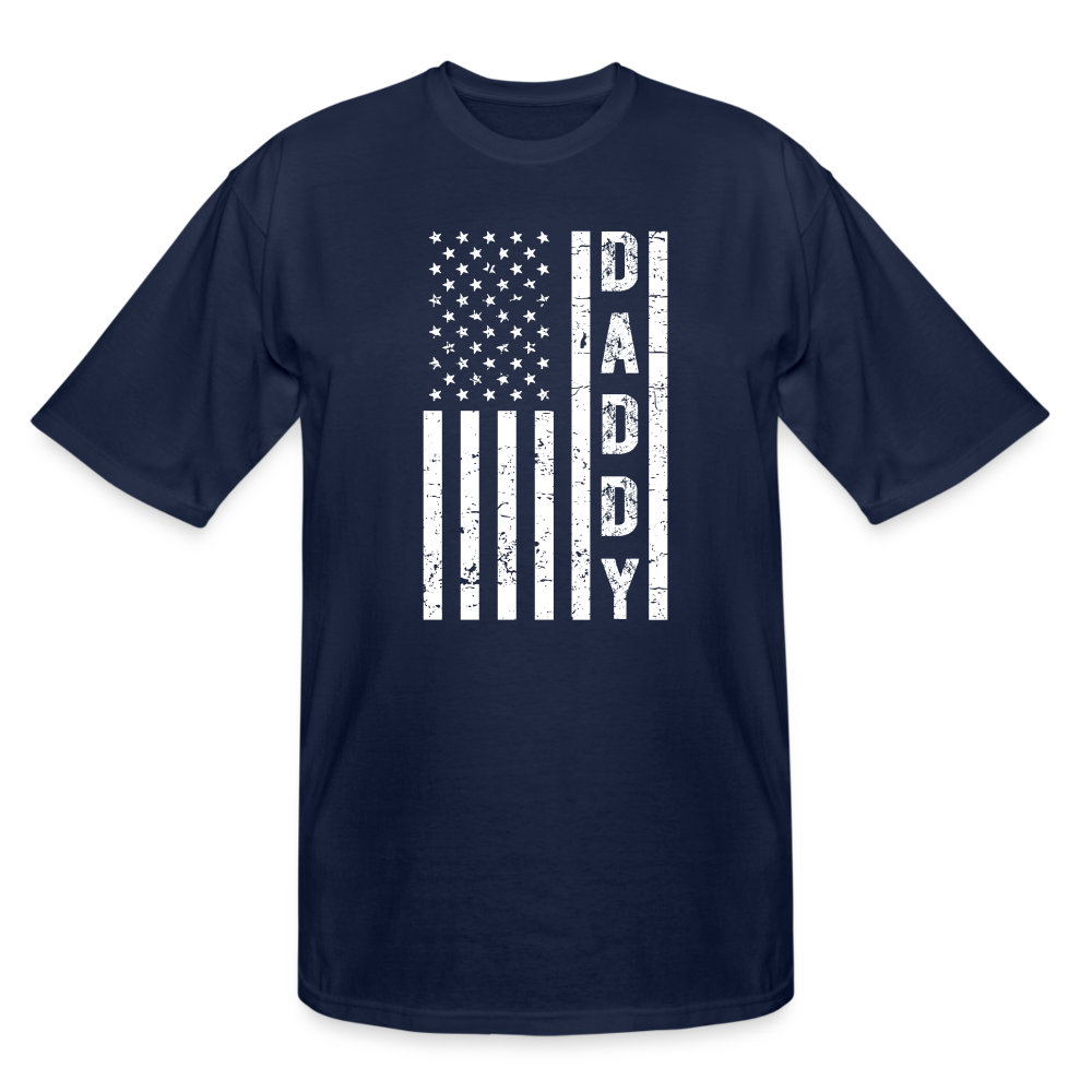 Daddy American Flag Men's Tall T-Shirt - navy