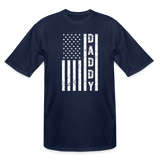 Daddy American Flag Men's Tall T-Shirt - navy