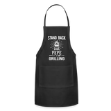 Stand Back Pepe Is Grilling Adjustable Apron - black