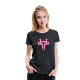 Uterus Middle Finger Women’s Premium T-Shirt - black
