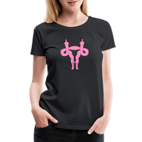 Uterus Middle Finger Women’s Premium T-Shirt - black