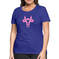 Uterus Middle Finger Women’s Premium T-Shirt - royal blue