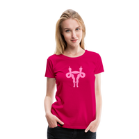 Uterus Middle Finger Women’s Premium T-Shirt - dark pink