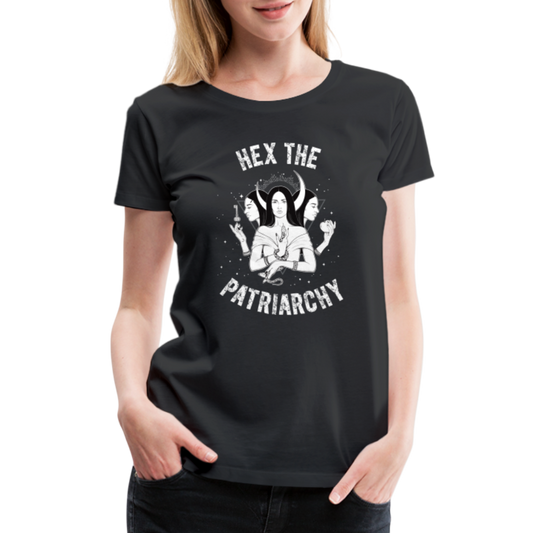 Hex the Patriarchy Triple Moon Goddess Hecate Women’s Premium T-Shirt - black
