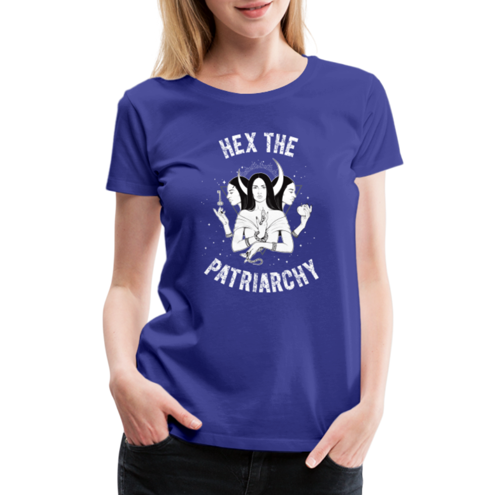 Hex the Patriarchy Triple Moon Goddess Hecate Women’s Premium T-Shirt - royal blue