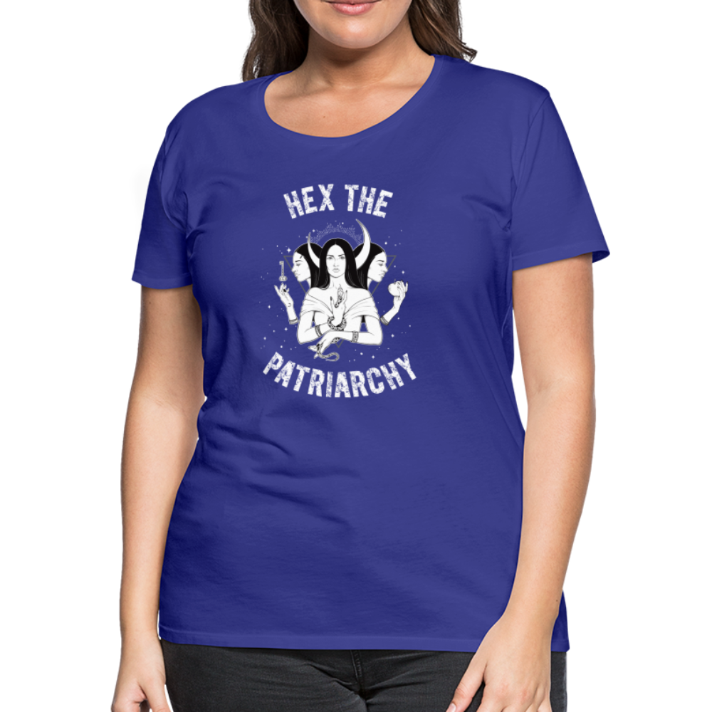 Hex the Patriarchy Triple Moon Goddess Hecate Women’s Premium T-Shirt - royal blue