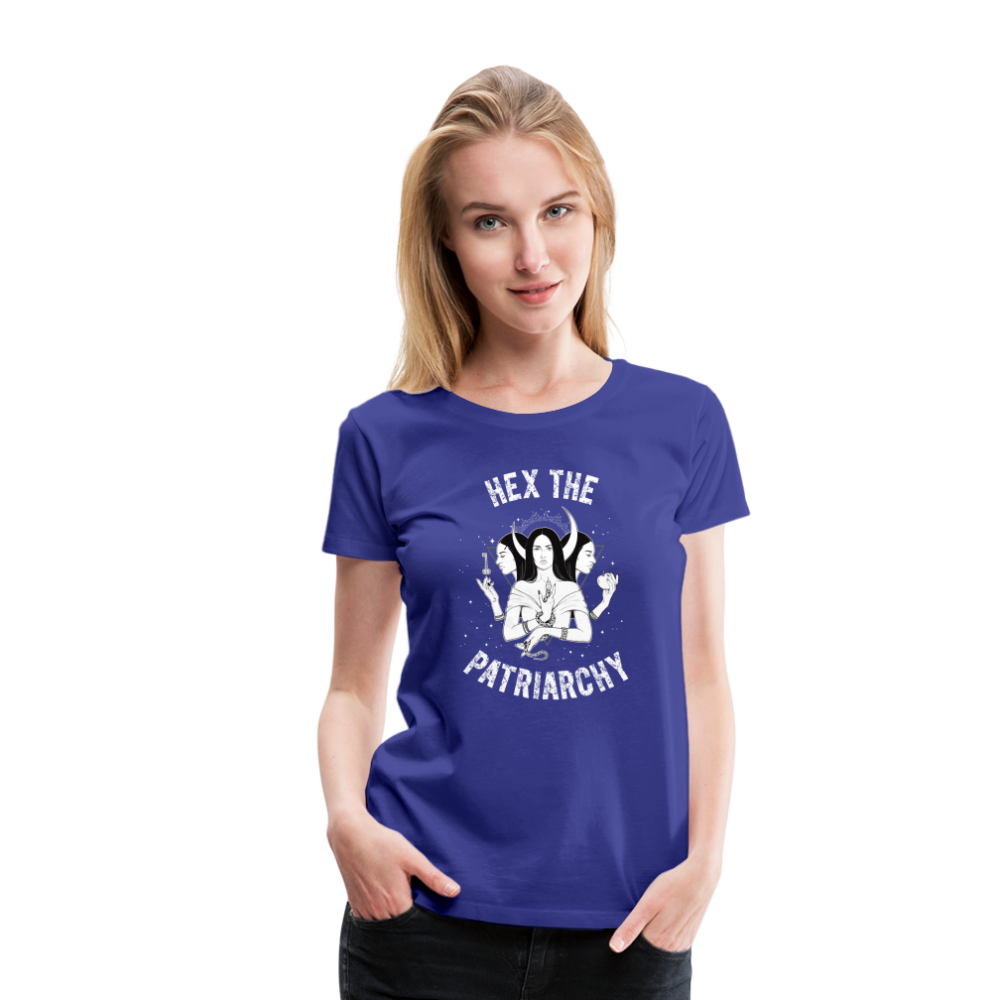 Hex the Patriarchy Triple Moon Goddess Hecate Women’s Premium T-Shirt - royal blue