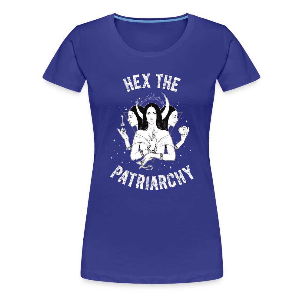Hex the Patriarchy Triple Moon Goddess Hecate Women’s Premium T-Shirt - royal blue