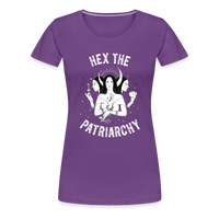 Hex the Patriarchy Triple Moon Goddess Hecate Women’s Premium T-Shirt - purple