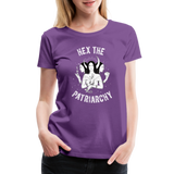 Hex the Patriarchy Triple Moon Goddess Hecate Women’s Premium T-Shirt - purple