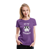 Hex the Patriarchy Triple Moon Goddess Hecate Women’s Premium T-Shirt - purple