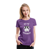 Hex the Patriarchy Triple Moon Goddess Hecate Women’s Premium T-Shirt - purple