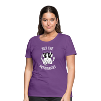 Hex the Patriarchy Triple Moon Goddess Hecate Women’s Premium T-Shirt - purple