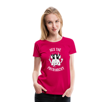 Hex the Patriarchy Triple Moon Goddess Hecate Women’s Premium T-Shirt - dark pink