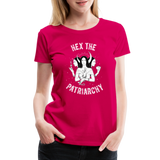 Hex the Patriarchy Triple Moon Goddess Hecate Women’s Premium T-Shirt - dark pink