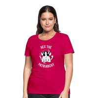 Hex the Patriarchy Triple Moon Goddess Hecate Women’s Premium T-Shirt - dark pink