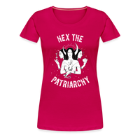 Hex the Patriarchy Triple Moon Goddess Hecate Women’s Premium T-Shirt - dark pink