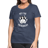 Hex the Patriarchy Triple Moon Goddess Hecate Women’s Premium T-Shirt - heather blue