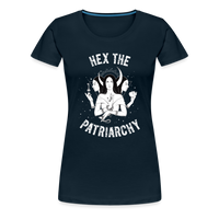 Hex the Patriarchy Triple Moon Goddess Hecate Women’s Premium T-Shirt - deep navy