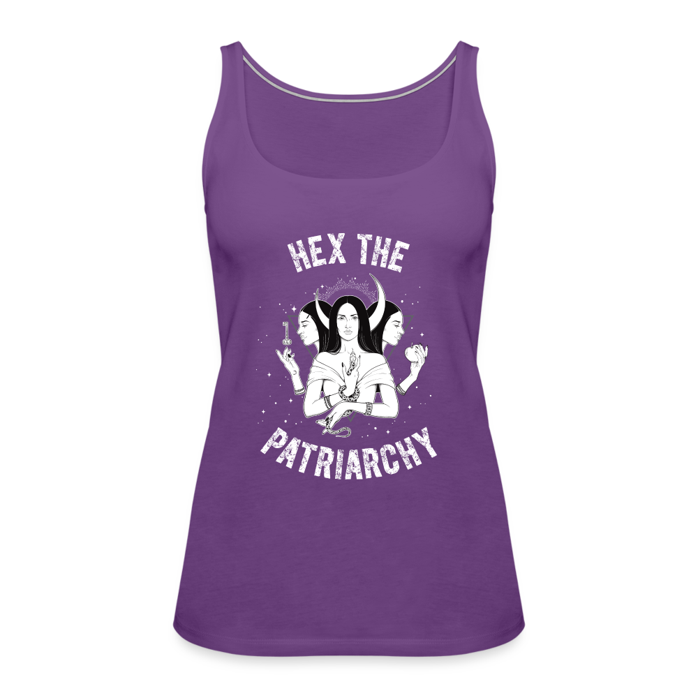 Hex the Patriarchy Women’s Premium Tank Top - purple