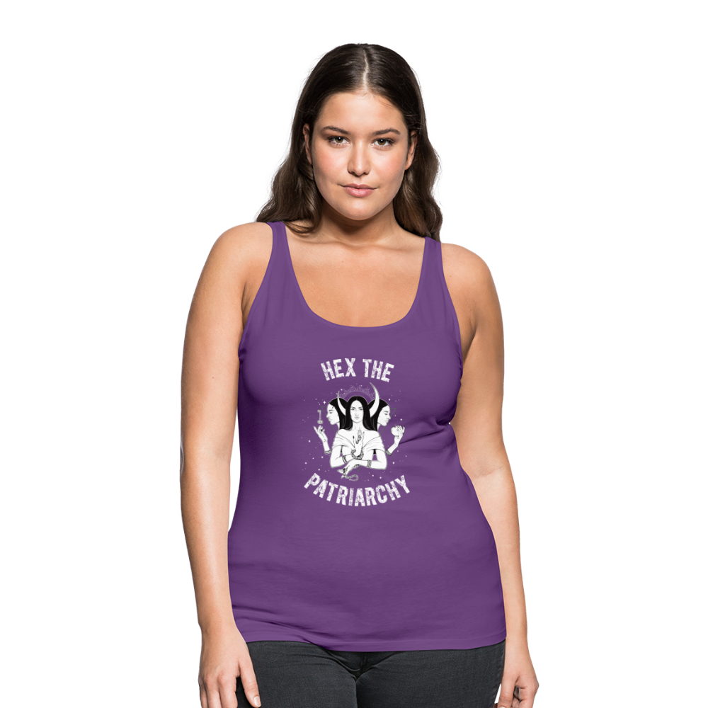 Hex the Patriarchy Women’s Premium Tank Top - purple