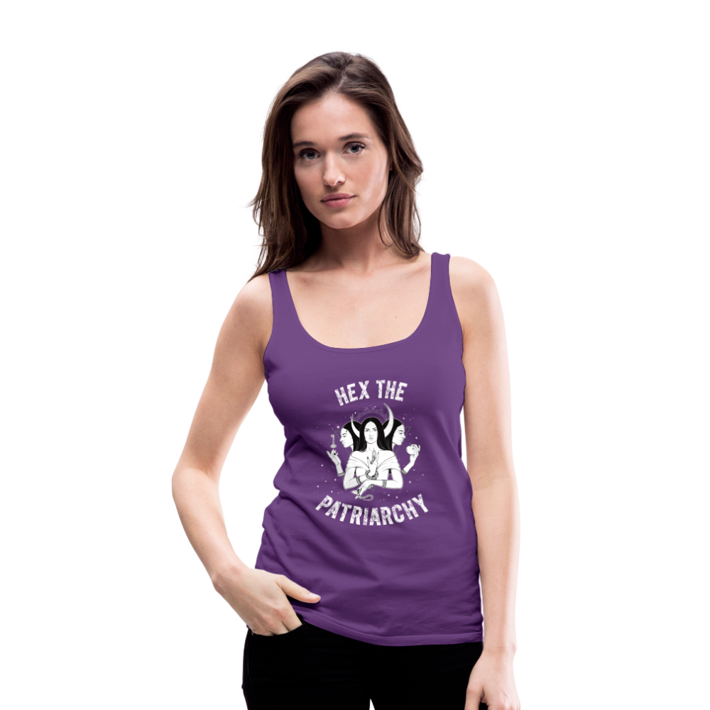 Hex the Patriarchy Women’s Premium Tank Top - purple