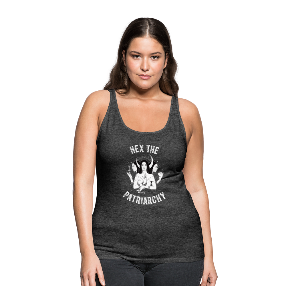 Hex the Patriarchy Women’s Premium Tank Top - charcoal grey