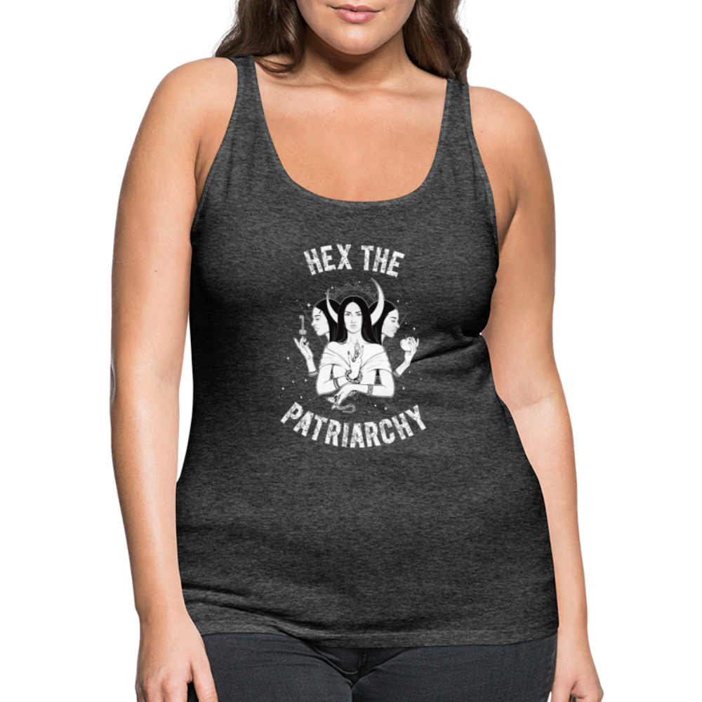 Hex the Patriarchy Women’s Premium Tank Top - charcoal grey