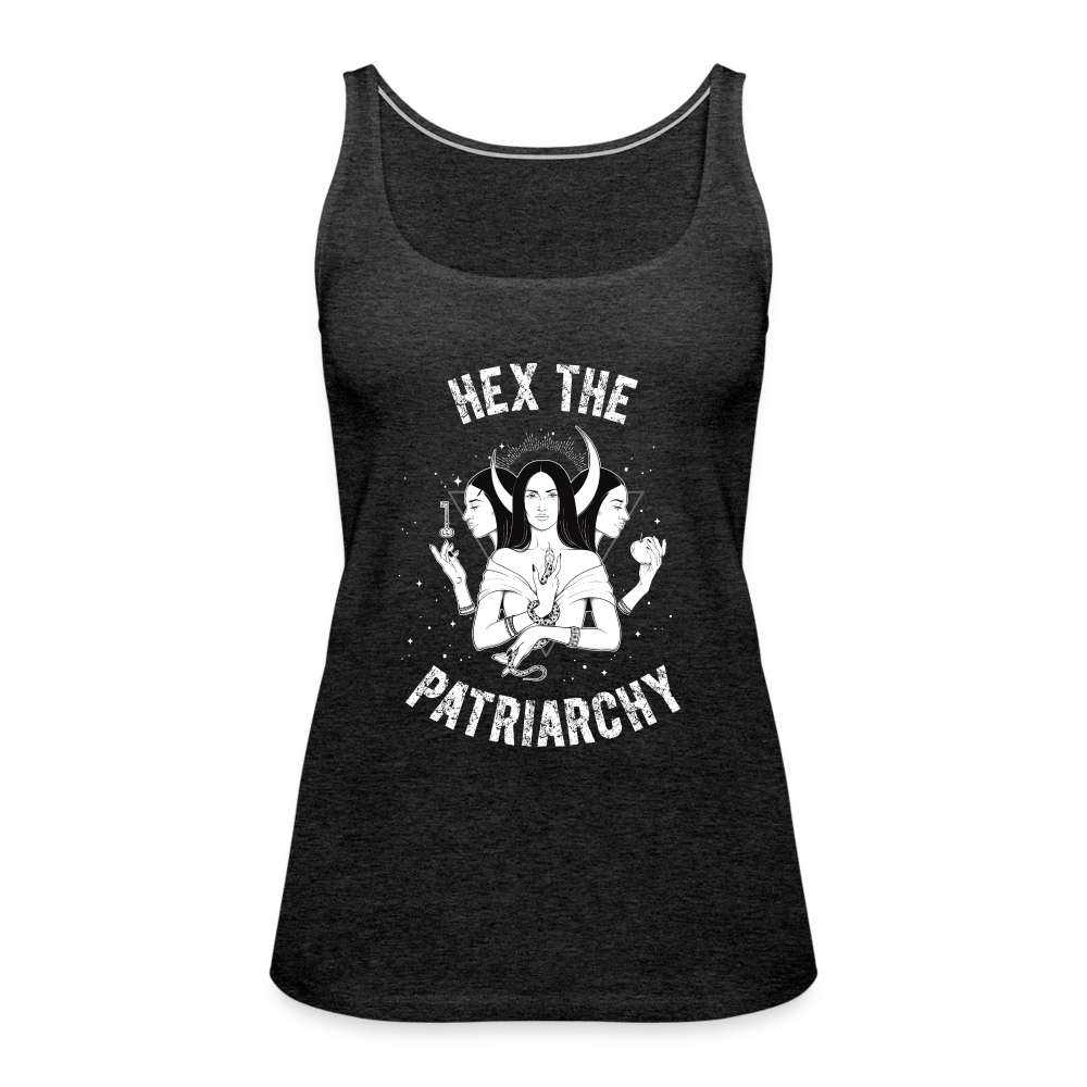 Hex the Patriarchy Women’s Premium Tank Top - charcoal grey