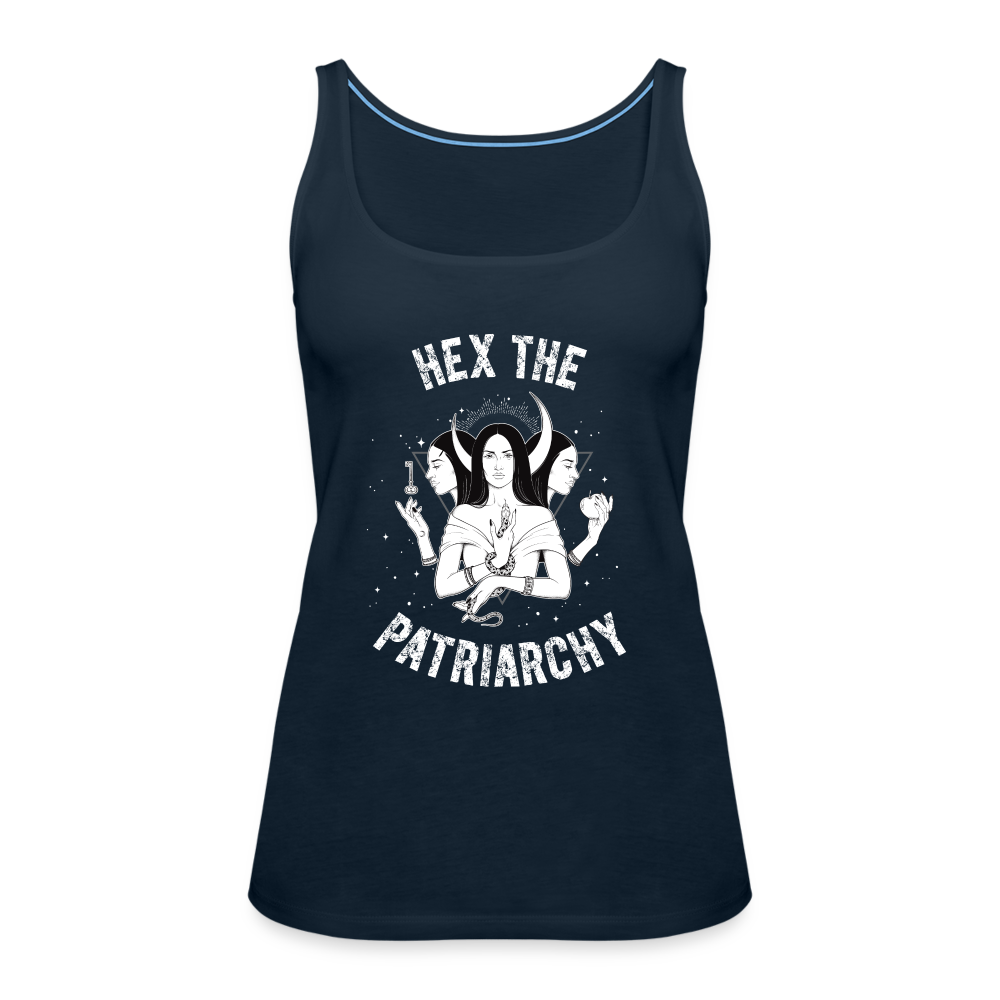 Hex the Patriarchy Women’s Premium Tank Top - deep navy