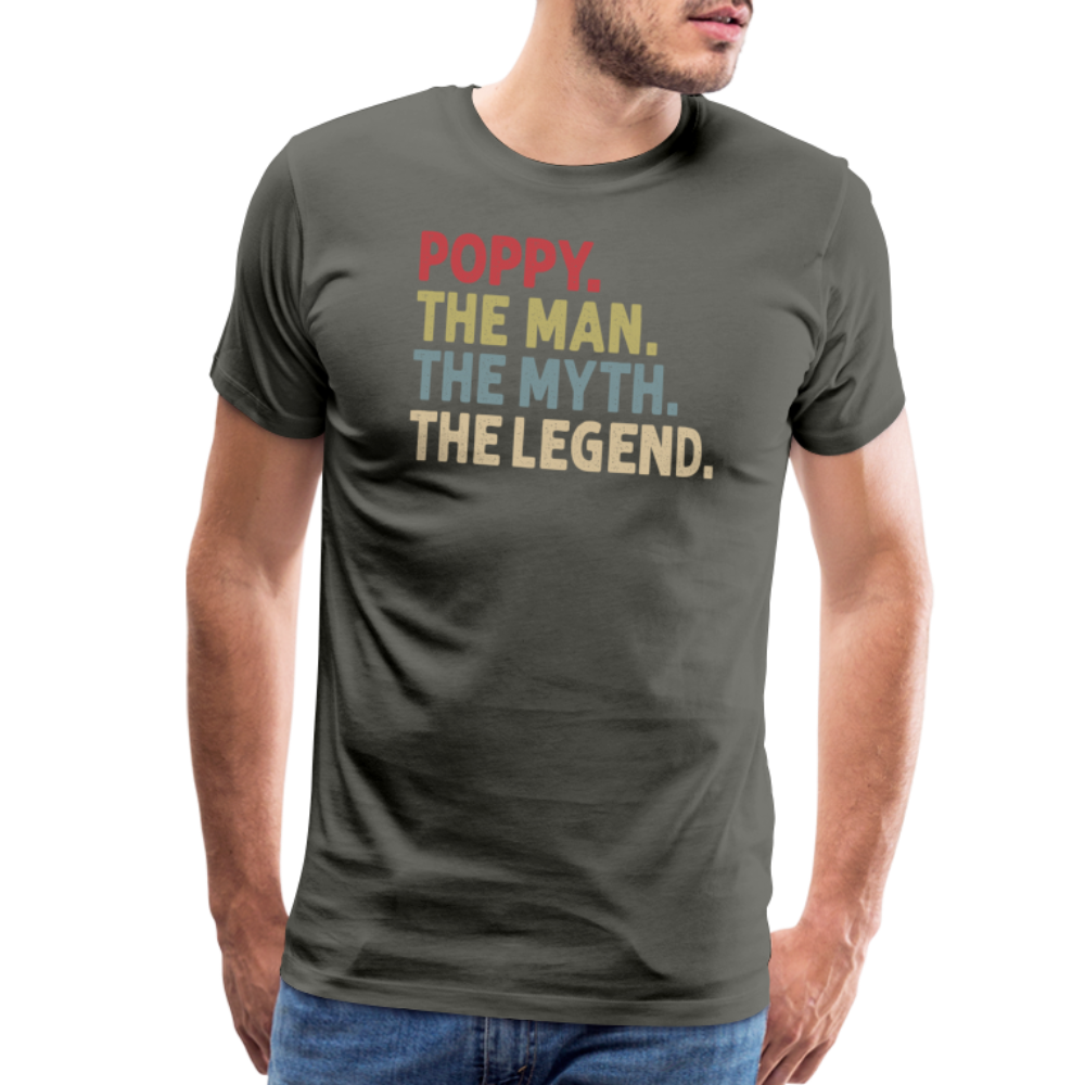 Poppy the Man the Myth the Legend Men's Premium T-Shirt - asphalt gray