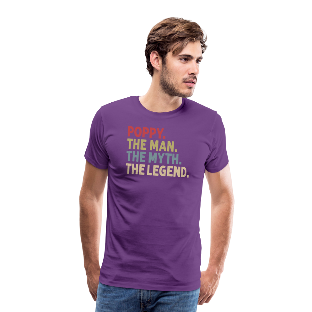 Poppy the Man the Myth the Legend Men's Premium T-Shirt - purple