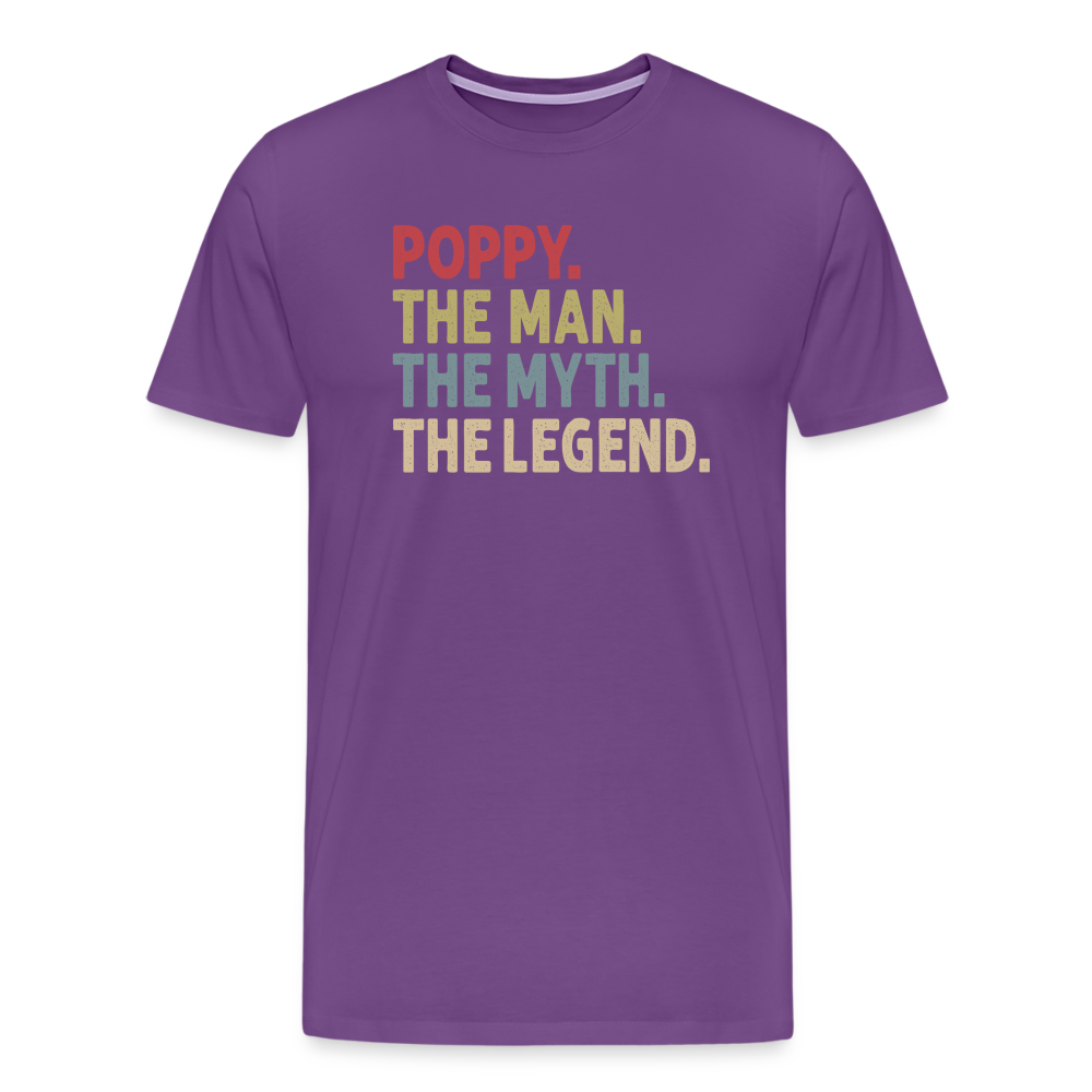 Poppy the Man the Myth the Legend Men's Premium T-Shirt - purple