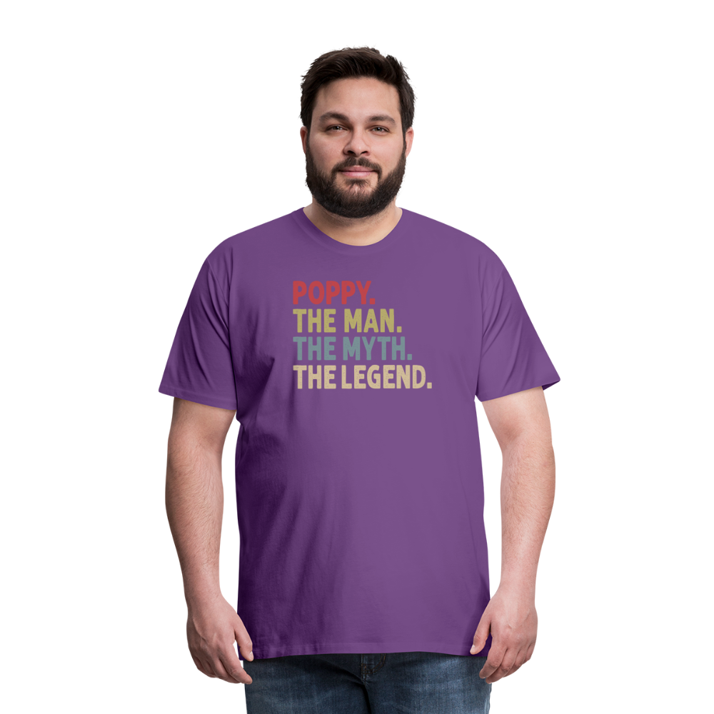 Poppy the Man the Myth the Legend Men's Premium T-Shirt - purple